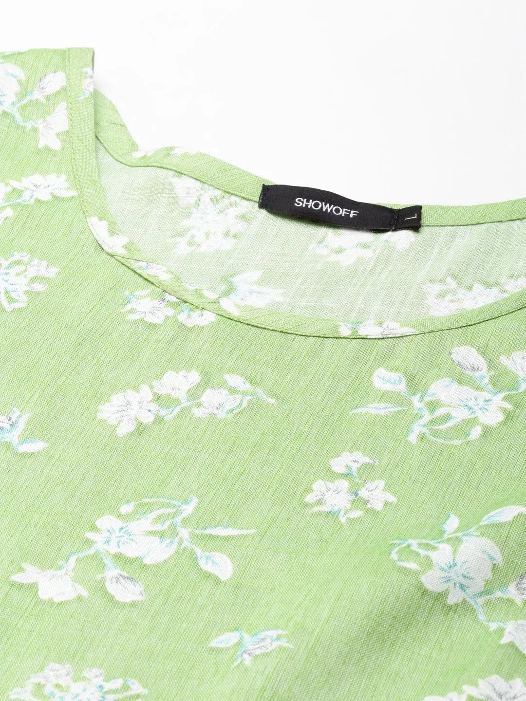 Green Printed Anarkali Kurti - Women's Viscose Anarkali Kurta