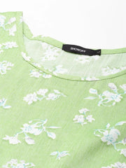 Women's Green Printed Anarkali Kurta-KG-555-Green