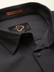 Men Grey Solid Casual Shirt-SHOPPEIMPORT-5232-Grey