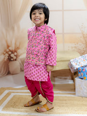 Dhoti Kurta Set for Boys - Pink | BR24DK63PIA