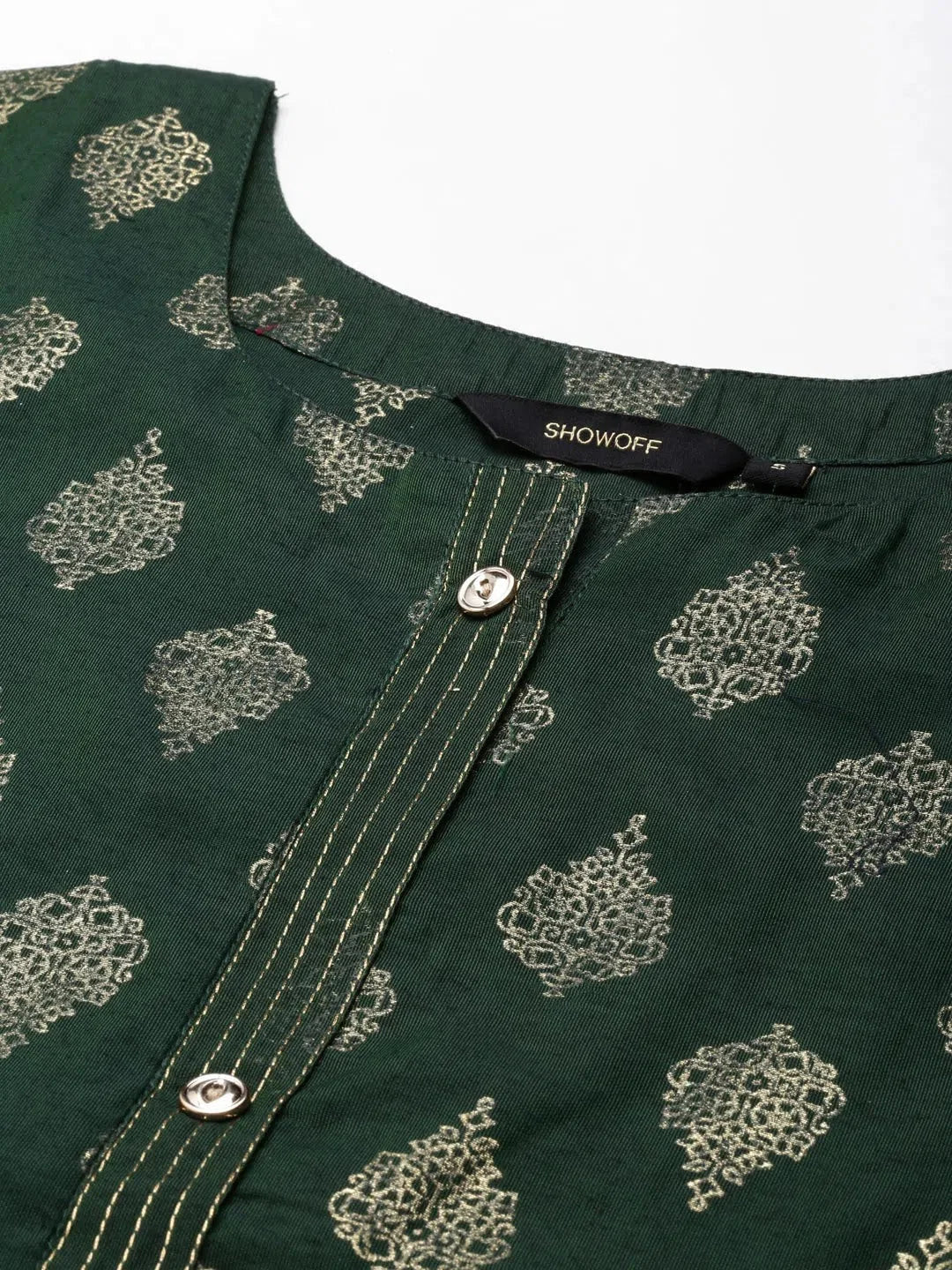 Green Printed Kurta - DesiQlo's Indian Kurta for Women