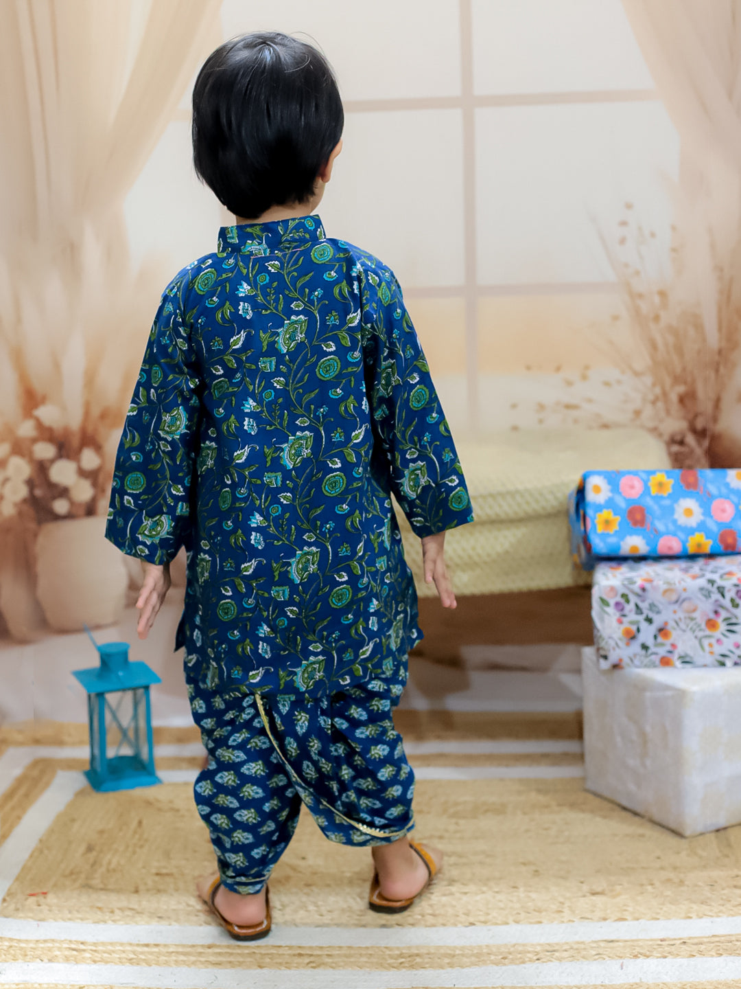 Dhoti Kurta Set for Boys - Blue | BR24DK66BLA | DesiQlo