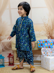 Dhoti Kurta Set for Boys - Blue | BR24DK66BLA