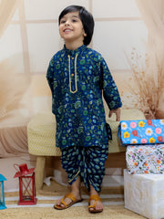 Dhoti Kurta Set for Boys - Blue | BR24DK66BLA
