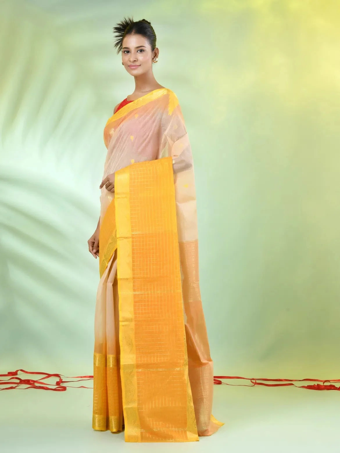 Beige Handwoven Cotton Saree | Indian Sarees