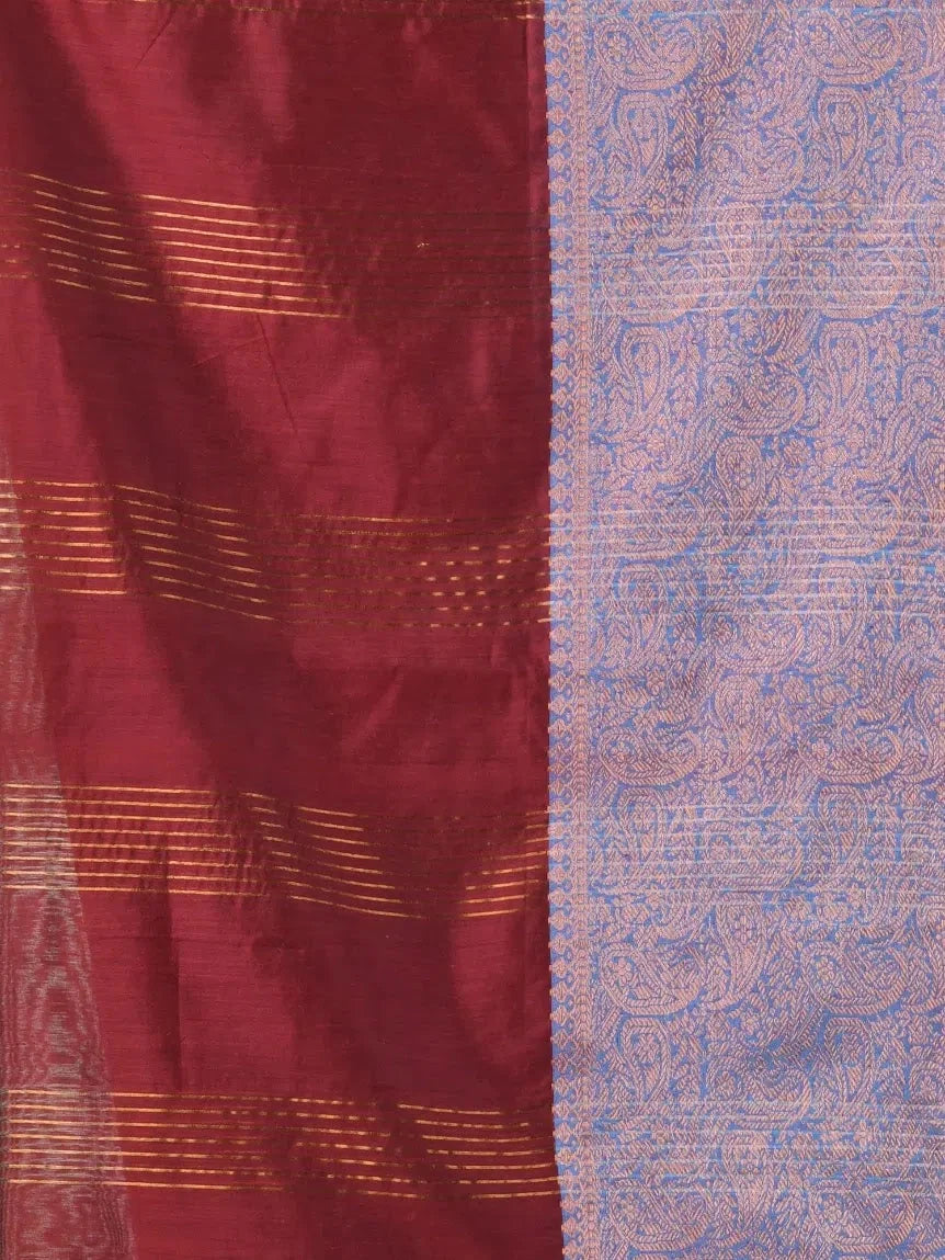 Sapphire Blue Cotton Saree | Indian Sarees with Zari