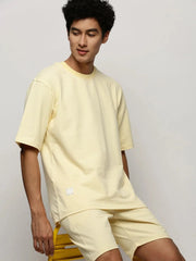 Men Yellow Striped Casual Co ords-AR-CD-13-Yellow