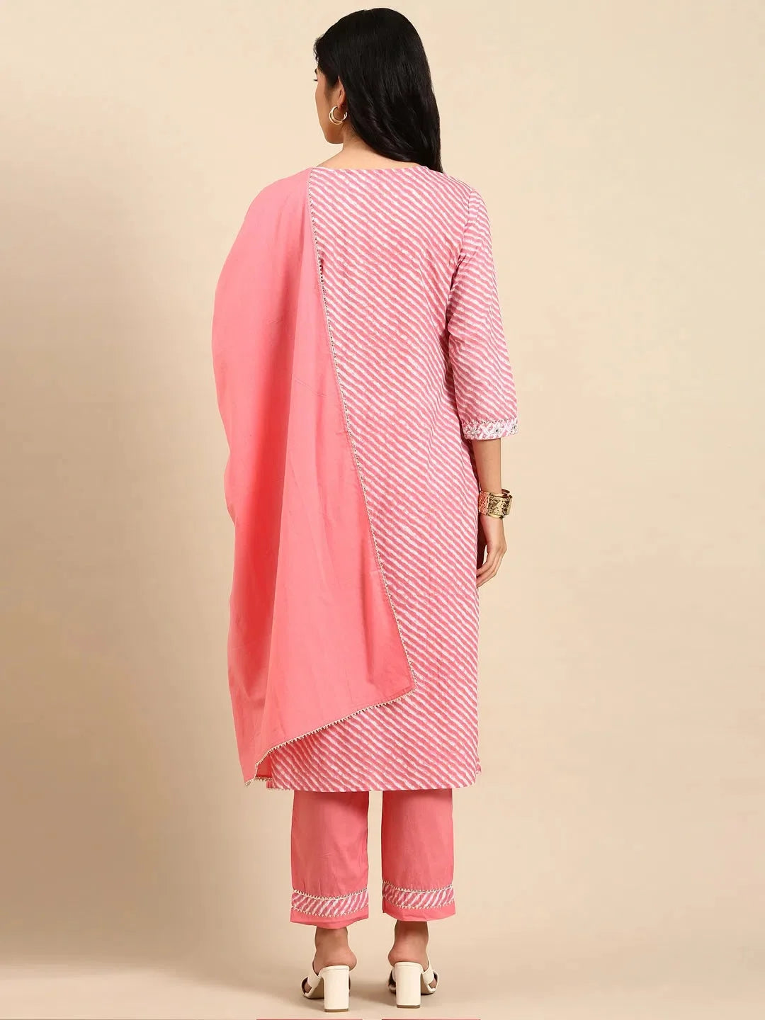 Pink Tie Dye Kurta Set with Dupatta | Women's Kurta Sets