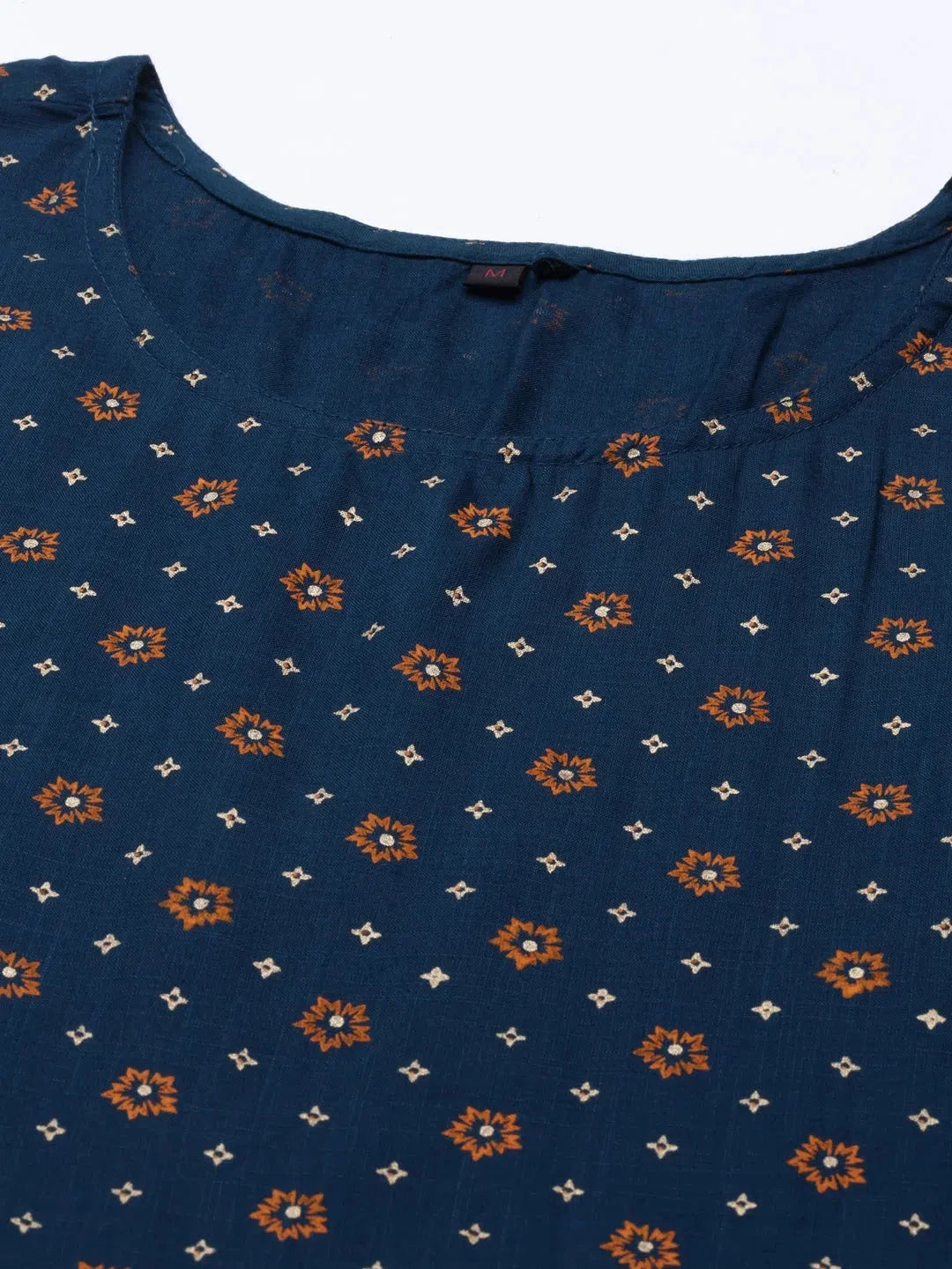 Blue Embroidered Anarkali Kurta for Women | Cotton Anarkali