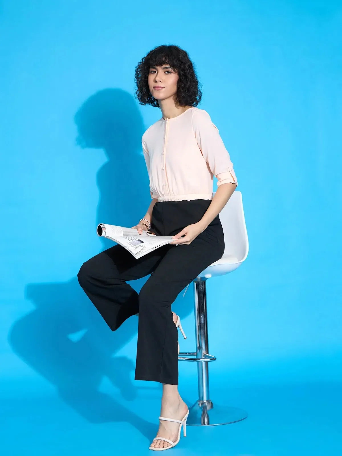 Peach & Black Jumpsuit: Casual Jumpsuits for Women Outfits