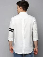 Men White Solid Casual Shirt-COLTONPLAIN-4516-White