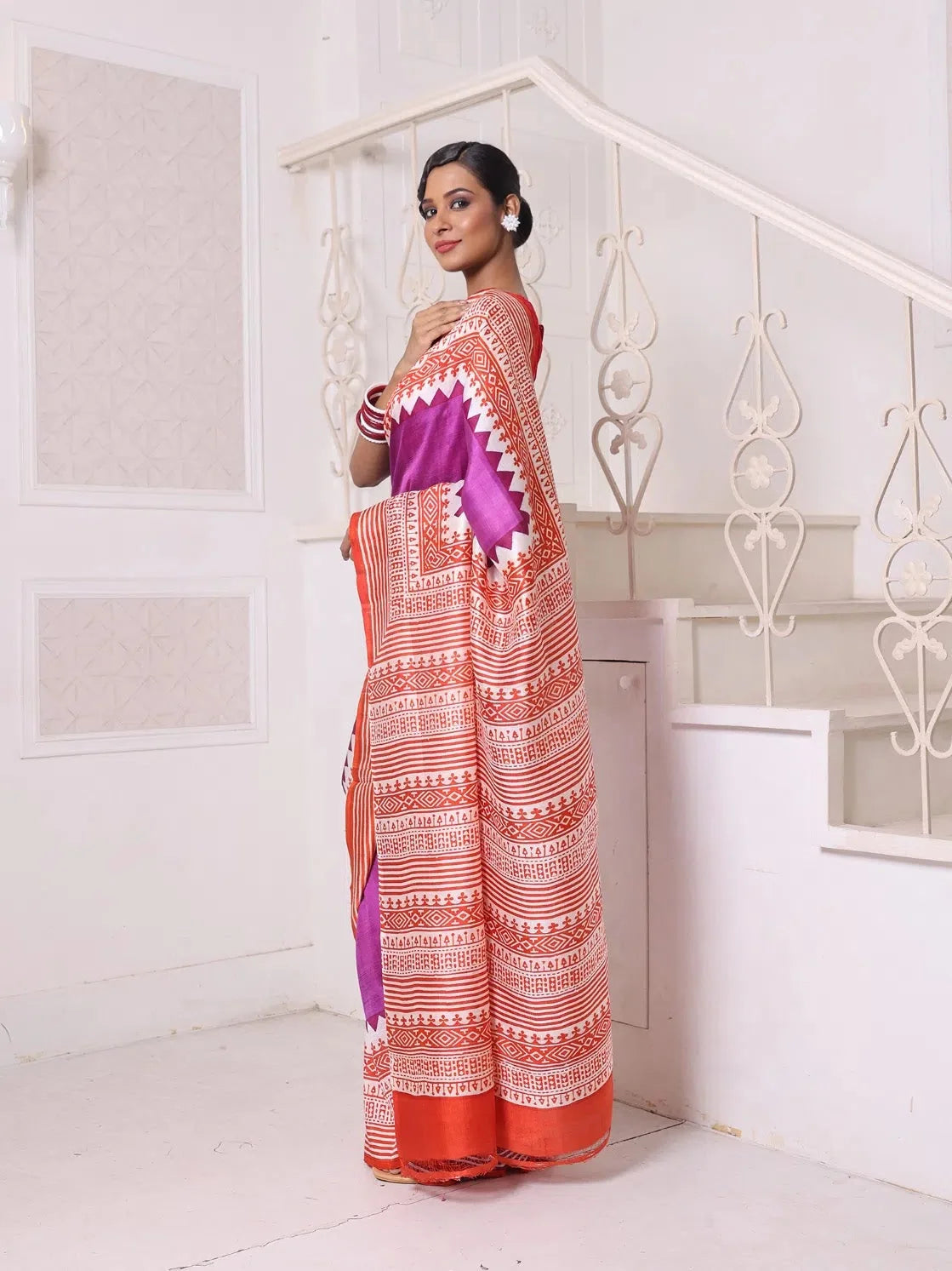 Purple Silk Saree - Handwoven Indian Sari | Designer Sarees India