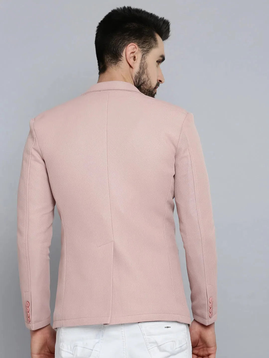 Men's Pink Nehru Jacket: Solid Cotton, Ethnic Wear