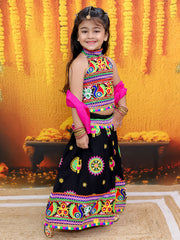 Lehenga Choli Set for Girls - Black | BN24LC52BKA