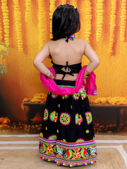 Lehenga Choli Set for Girls - Black | BN24LC52BKA