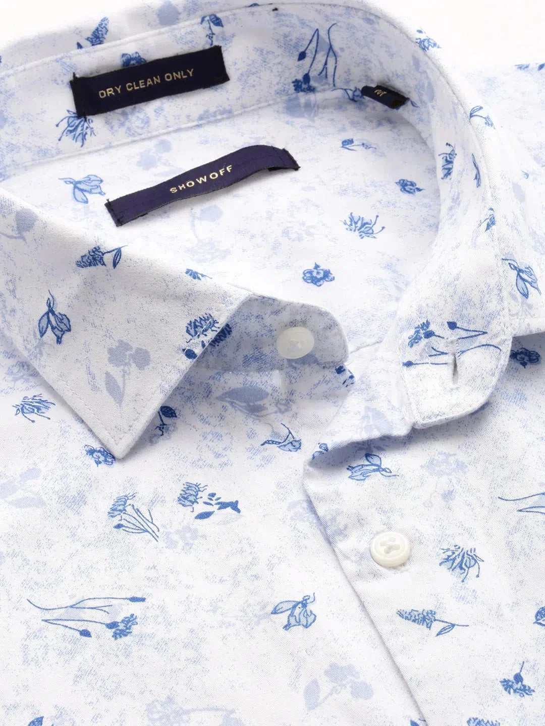 Trendy White Printed Mens Shirt - Casual Cotton Shirt | DesiQlo