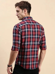Men Multi Checked Casual Shirt-BLAZOCHECKS-4667-Multi