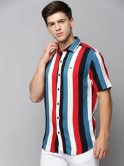 Men Multi Colourblock Casual Shirt-AARYASTRIPE-4826-Multi