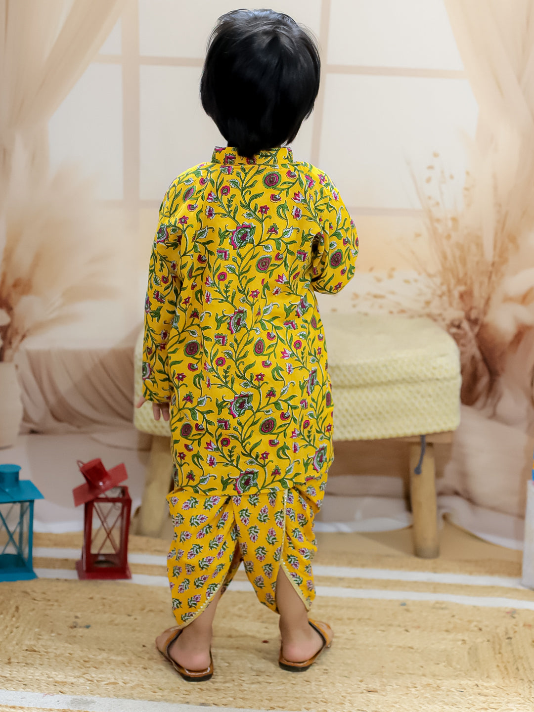 Dhoti Kurta Set for Boys - Yellow | BR24DK66YWA | DesiQlo