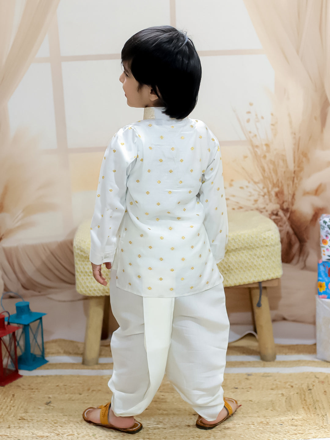 Dhoti Kurta Set for Boys - White | BR24DK65WHA | DesiQlo