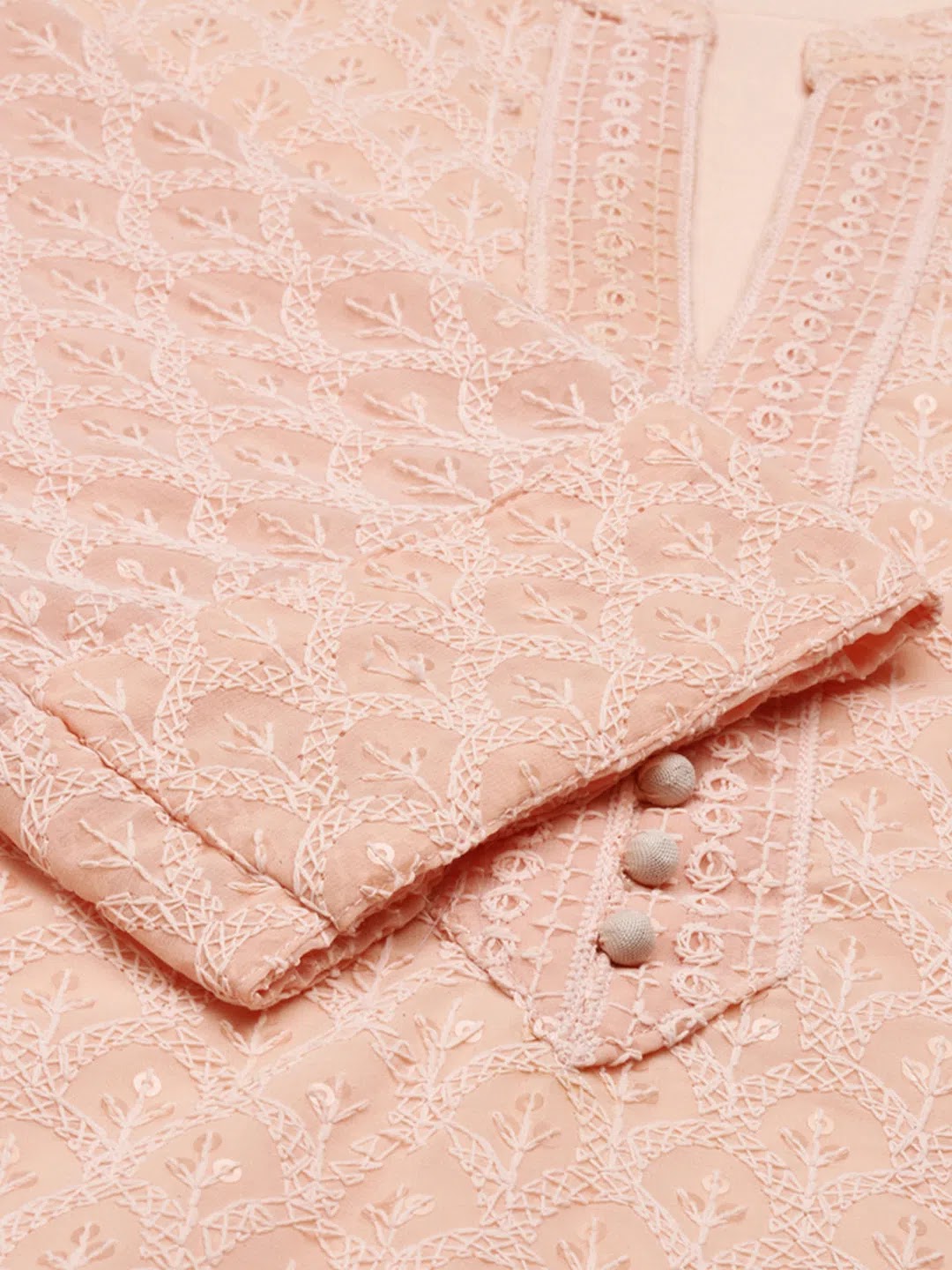 Pink Embroidered Kurta Set | Women's Indian Kurta Sets - Style 1