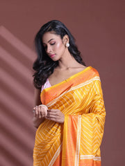 Yellow Bandhani Print Silk Soft Saree-MA60BSL01400076