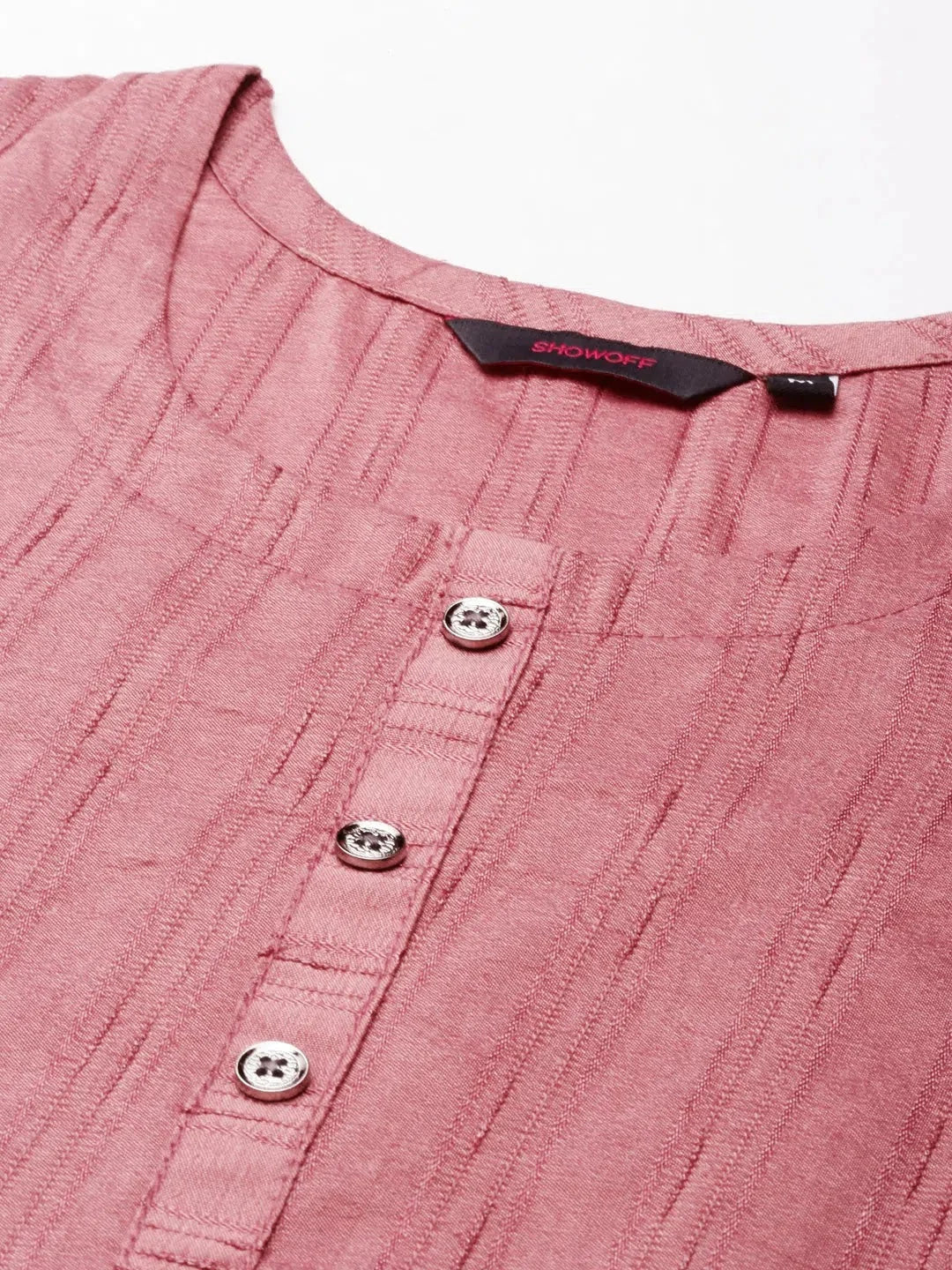 Mauve Solid Kurta - Women's Polyester Indian Kurta Ladies