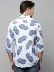Men White Printed Casual Shirt-DIXIFPRINT-4805-White