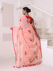 Green Cotton Saree With Nakshi Zari Borders-MA66BCT431050023