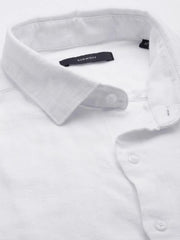 Men White Solid Casual Shirt-KNOXPLAIN-4500-White