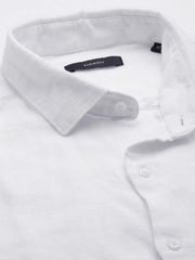 Men White Solid Casual Shirt-KNOXPLAIN-4500-White
