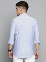 Men Blue Solid Casual Shirt-STYLISHSTRIPE-3492-Blue