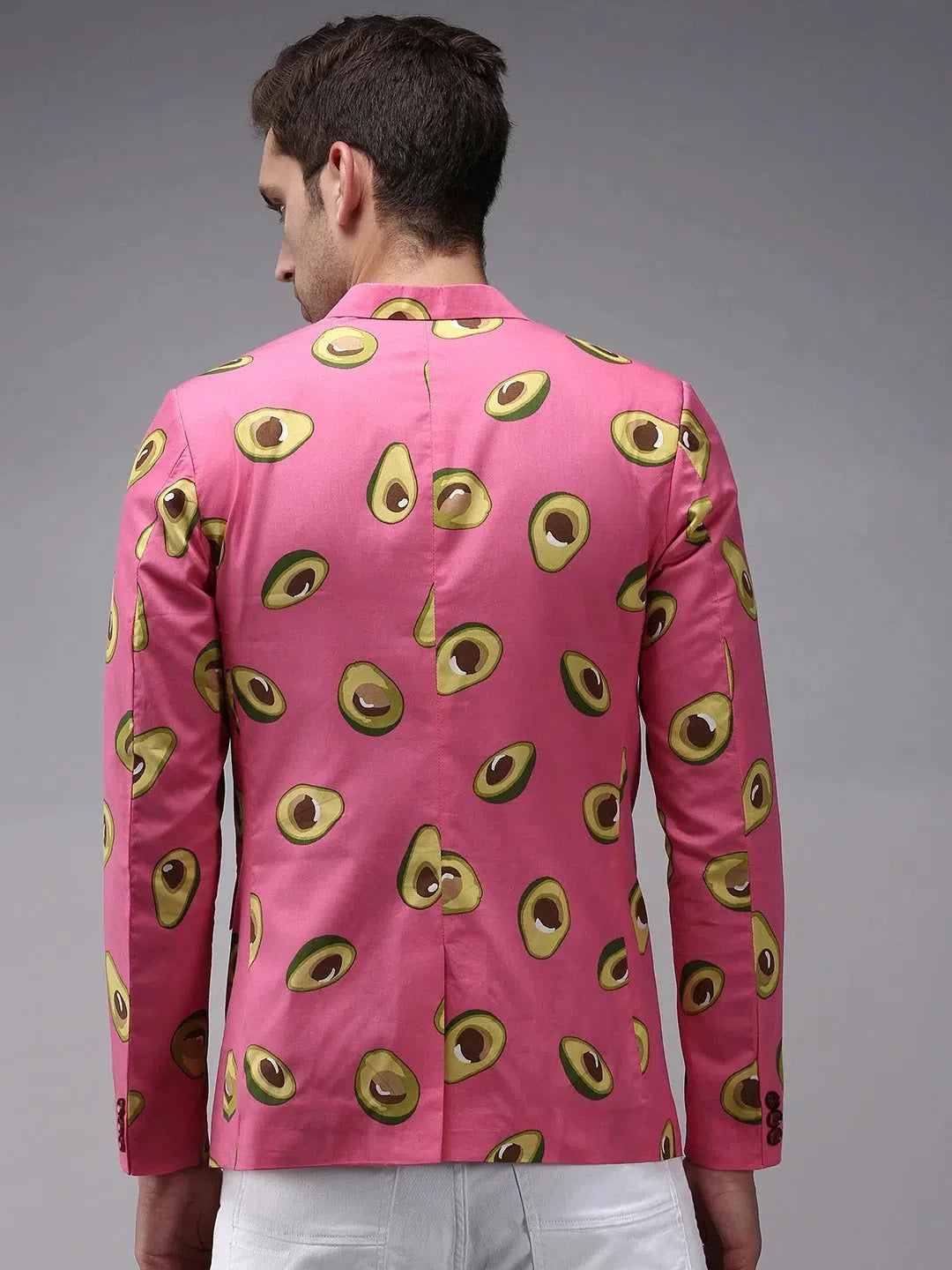 Pink Printed Blazer: Men's Ethnic Wear | DesiQlo Blazers