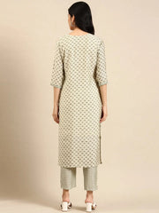 Women's Green Printed Kurta SetKC-3365-Green