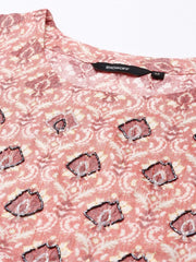 Women's Coral Printed Kurta SetKC-836-Coral