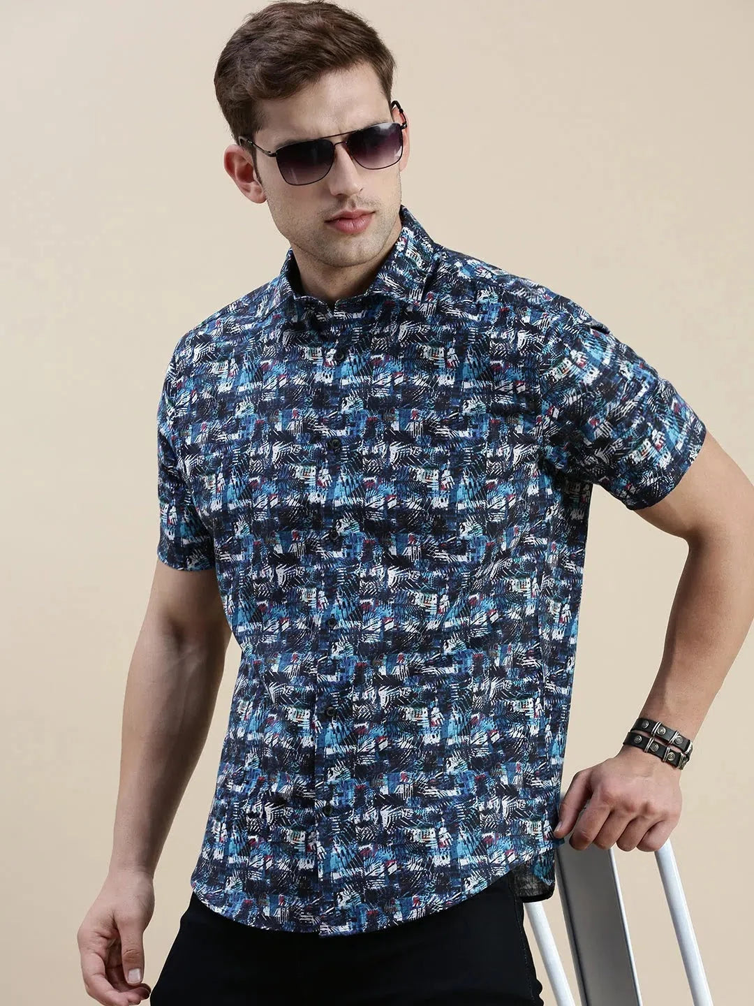 Mens Printed Shirt - Multi Graphics Cotton Shirt | DesiQlo