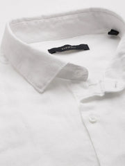 Men White Solid Casual Shirt-KNOXPLAIN-4489-White