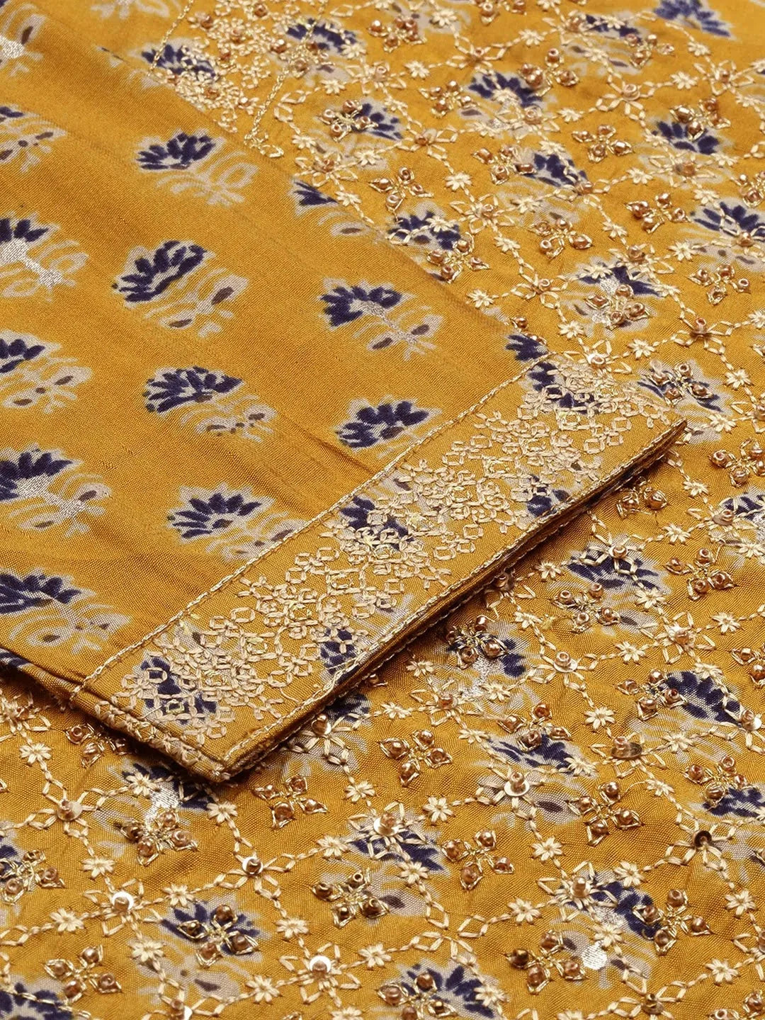 Yellow Printed Polyester Kurta: Women's Indian Kurta Style