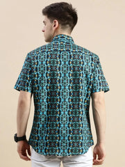 Men Multi Graphics Casual Shirt-GALAXY-1661-Multi