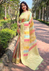 Womens Fashion Ethnic Kanjeevaram Green Color Sarees-MLSHWSA1981PSG