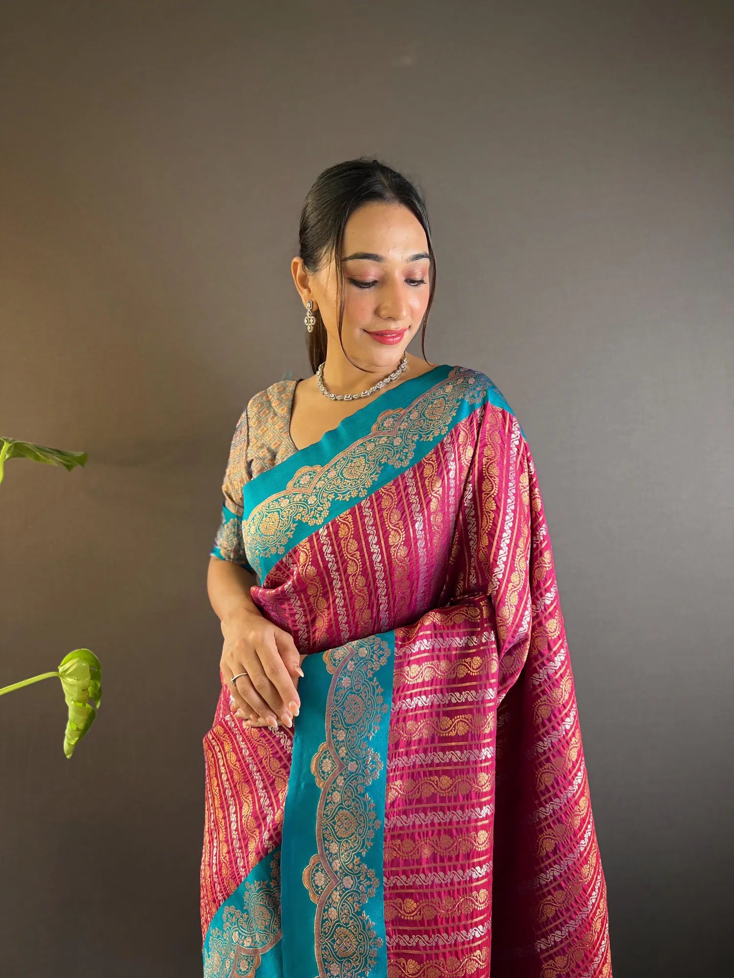 Pink Kanjeevaram Style Saree | Indian Sarees Online