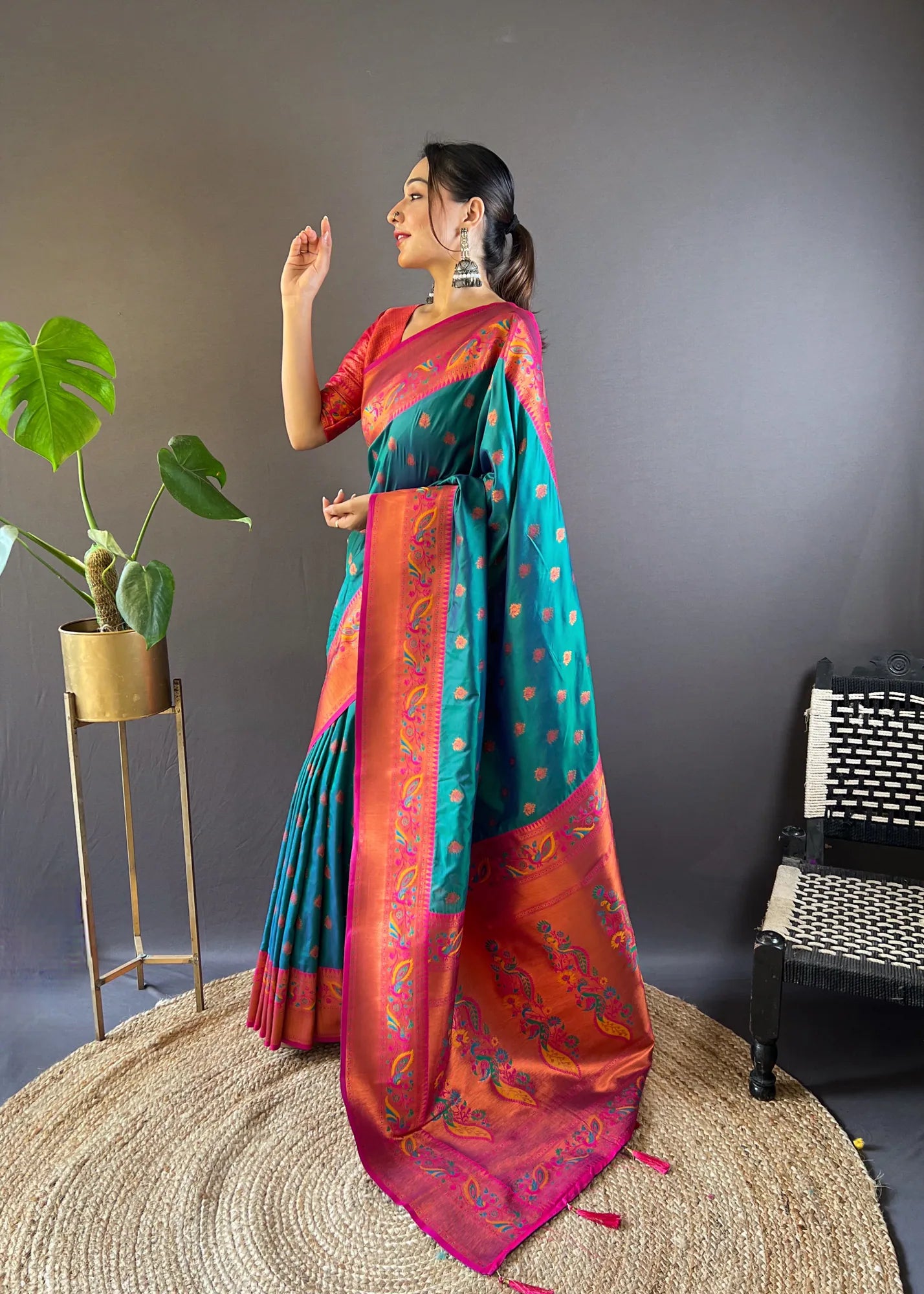 Green Paithani Saree: Womens Ethnic Fashion | Indian Sari