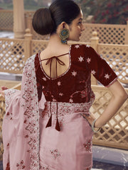 Womens Premium Fashion Ethnic Pink Color Saree-MLSHWSA2164PNK0ONE