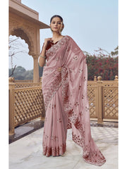 Womens Premium Fashion Ethnic Pink Color Saree-MLSHWSA2164PNK0ONE