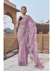 Womens Premium Fashion Ethnic Lavender Color Saree-MLSHWSA2163LVR0ONE