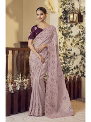 Womens Premium Fashion Ethnic Lavender Color Saree-MLSHWSA2147LVR0ONE