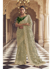 Womens Premium Fashion Ethnic Green Color Saree-MLSHWSA2128GRN0ONE