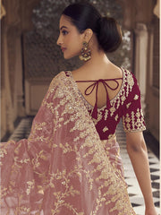 Womens Premium Fashion Ethnic Pink Color Saree-MLSHWSA2126PNK0ONE