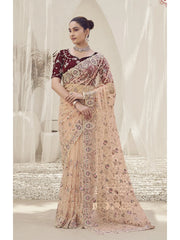 Womens Premium Fashion Ethnic Pink Color Saree-MLSHWSA2117PNK0ONE