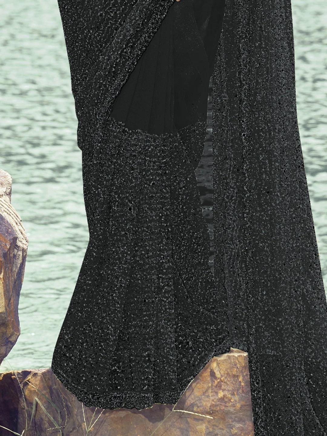Black Embroidered Saree | Elegant Designer Sarees India